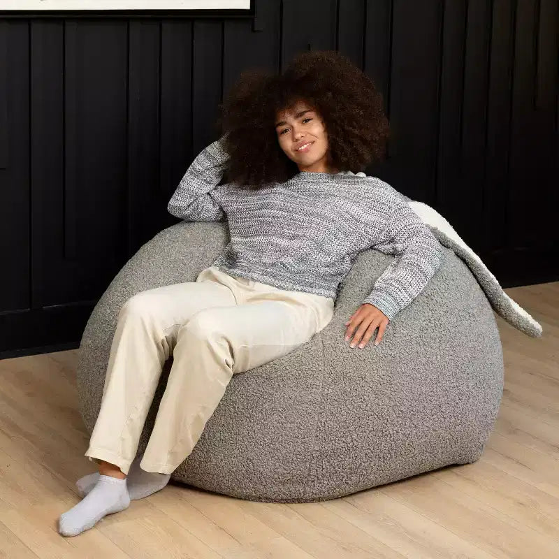 Raven-Symon Home HopSeat fauteuil poire ovale lapin avec oreilles