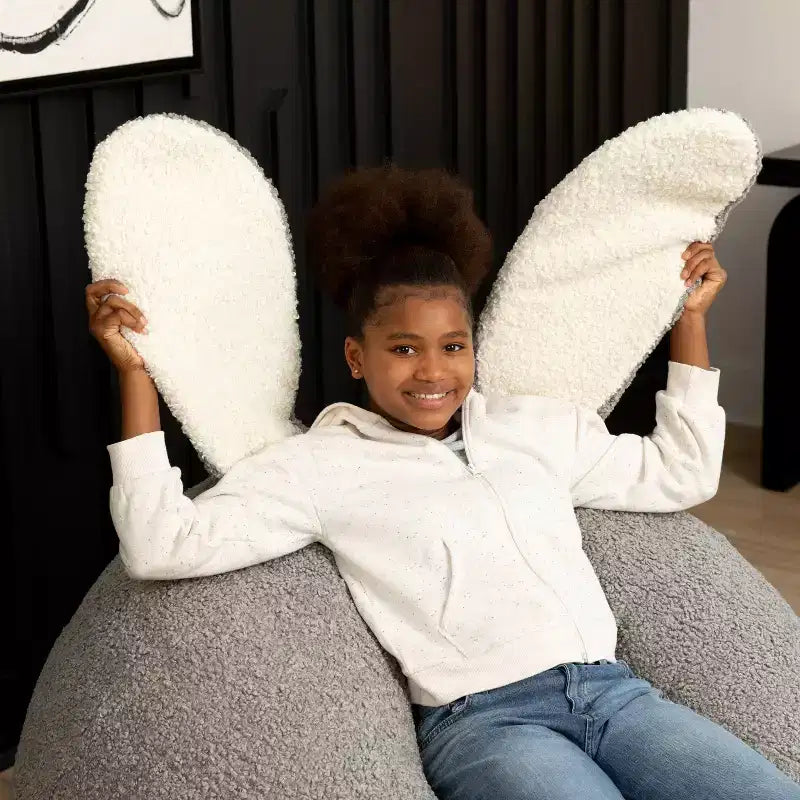 Raven-Symon Home HopSeat fauteuil poire ovale lapin avec oreilles