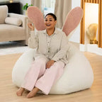 Raven-Symon Home HopSeat fauteuil poire ovale lapin avec oreilles