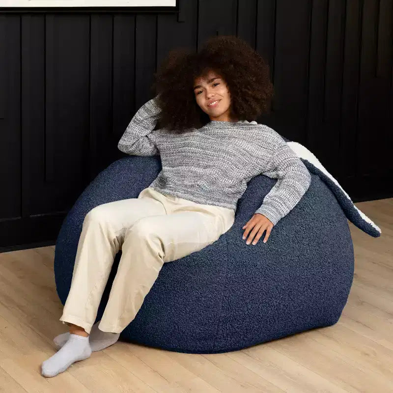 Raven-Symon Home HopSeat fauteuil poire ovale lapin avec oreilles