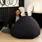 Raven-Symon Home HopSeat Bunny Oval Shaped Large Bean Bag Chair with Ears
