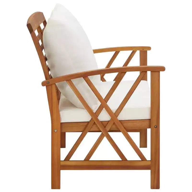 vidaXL Table d'appoint Huile Naturel Bois d'Acacia Massif Meuble de Jardin Patio Extérieur