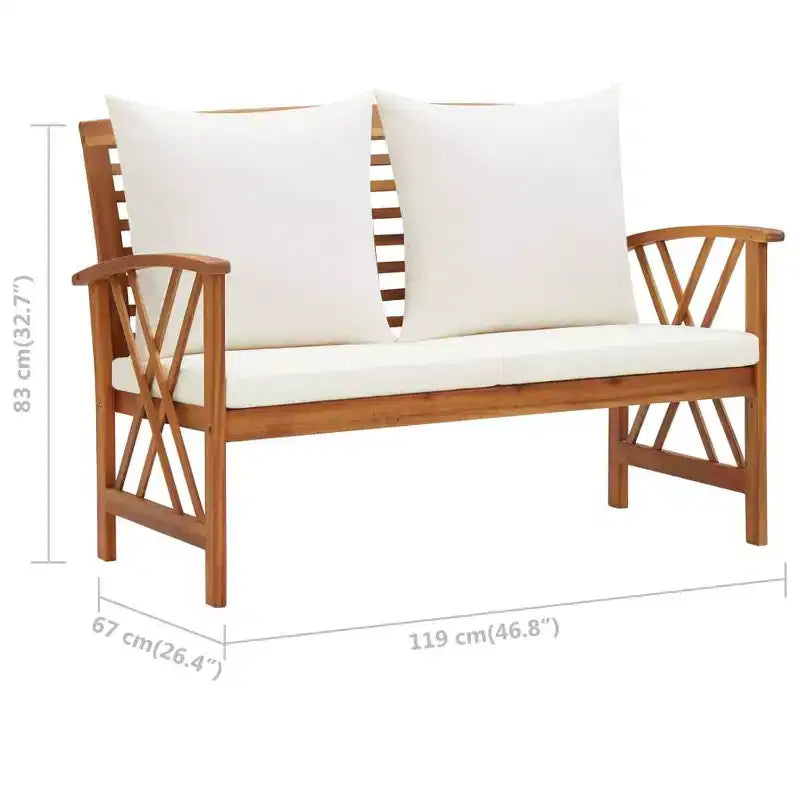 vidaXL Table d'appoint Huile Naturel Bois d'Acacia Massif Meuble de Jardin Patio Extérieur