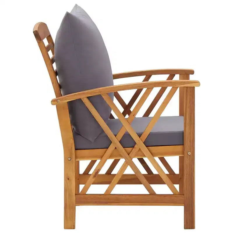 vidaXL Table d'appoint Huile Naturel Bois d'Acacia Massif Meuble de Jardin Patio Extérieur
