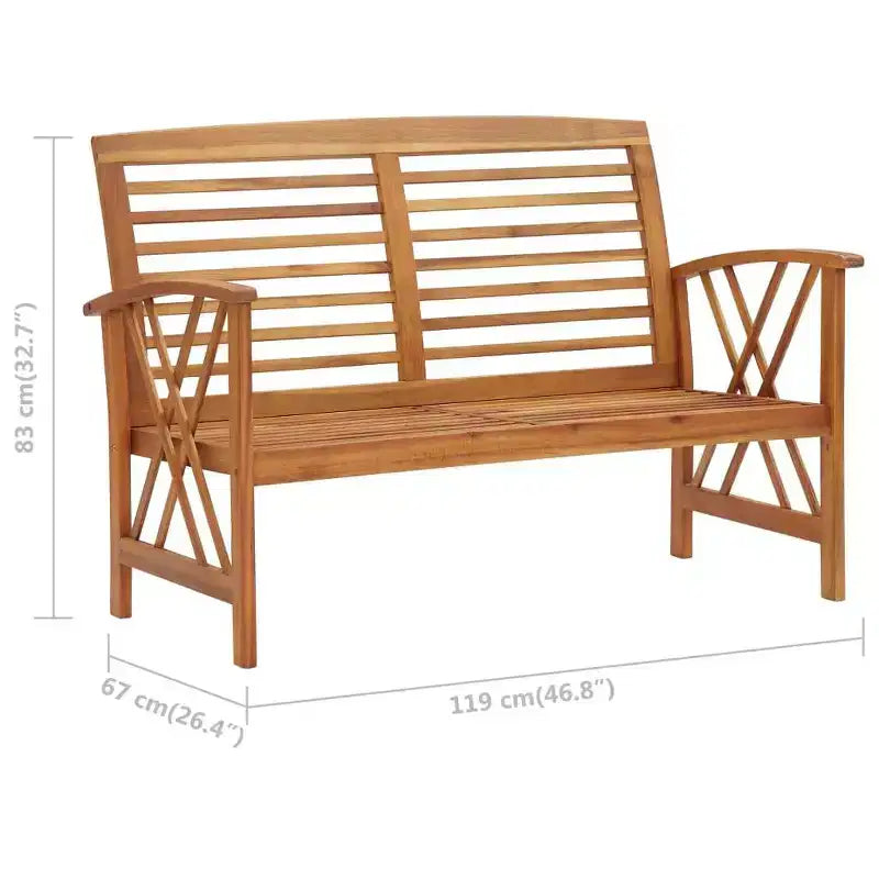 vidaXL Table d'appoint Huile Naturel Bois d'Acacia Massif Meuble de Jardin Patio Extérieur
