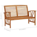 vidaXL Table d'appoint Huile Naturel Bois d'Acacia Massif Meuble de Jardin Patio Extérieur