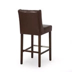 Lot de 2 tabourets de bar modernes de 76 cm avec dossier, tabourets de bar rembourrés avec repose-pieds en métal pour îlot de cuisine ou bar à domicile - Panipeachy