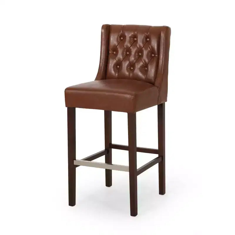 Lot de 2 tabourets de bar modernes de 76 cm avec dossier, tabourets de bar rembourrés avec repose-pieds en métal pour îlot de cuisine ou bar à domicile - Panipeachy