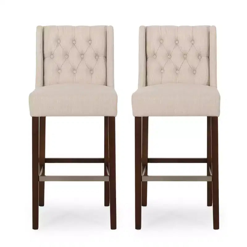 Lot de 2 tabourets de bar modernes de 76 cm avec dossier, tabourets de bar rembourrés avec repose-pieds en métal pour îlot de cuisine ou bar à domicile - Panipeachy