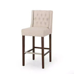 Lot de 2 tabourets de bar modernes de 76 cm avec dossier, tabourets de bar rembourrés avec repose-pieds en métal pour îlot de cuisine ou bar à domicile - Panipeachy
