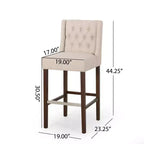 Lot de 2 tabourets de bar modernes de 76 cm avec dossier, tabourets de bar rembourrés avec repose-pieds en métal pour îlot de cuisine ou bar à domicile - Panipeachy