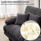 Canapé d'angle modulable de luxe MAYEERTY en forme de U avec 2 poufs pour salon, gris