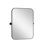 HomeRoots 31 Black Metal Tilting Framed Accent Mirror