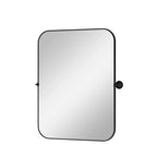 Miroir d'appoint HomeRoots 31 po, cadre en métal noir inclinable