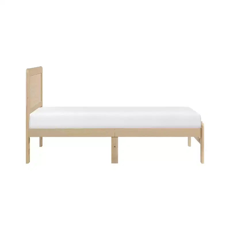 Lit plateforme contemporain en bois Nolan GDFStudio avec tête de lit