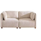 Canapé d'angle moderne en bouclette Christopher Knight Home Floria 126 po à 5 places avec pouf