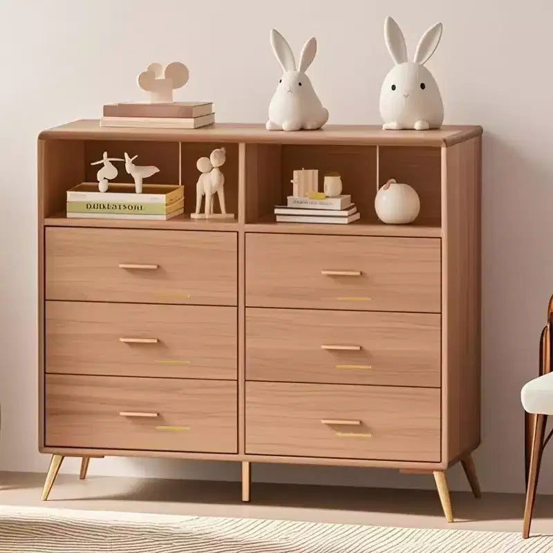Commode de chambre de bébé avec table à langer et lumières LED, commode de bébé à 6 tiroirs avec ports USB, certifiée anti-basculement