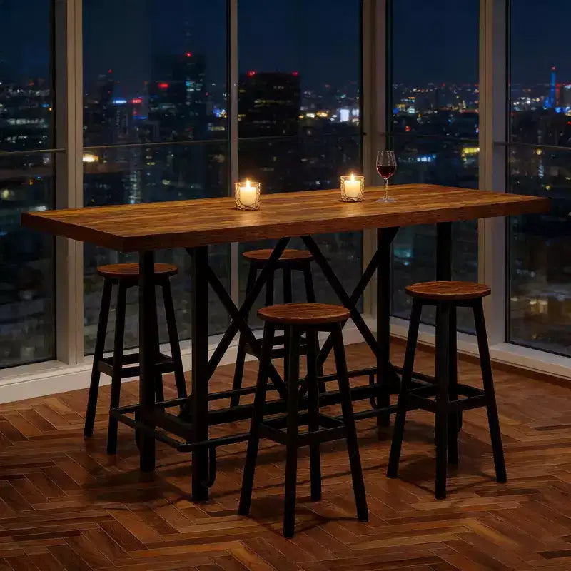 Table de bar, Table de bar de pub de ferme hauteur comptoir (sans repose-pieds)