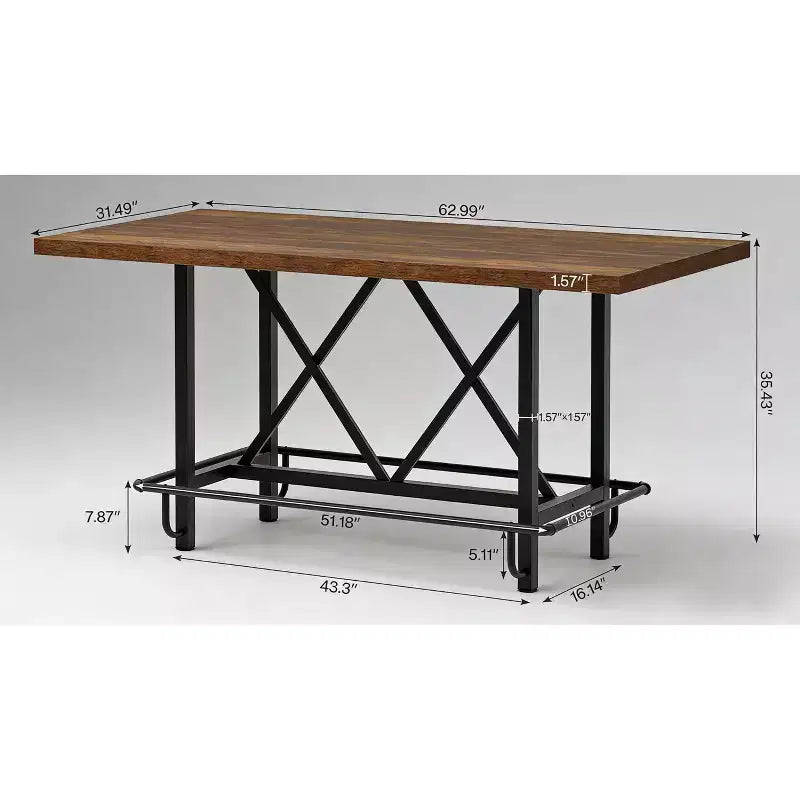 Table de bar, Table de bar de pub de ferme hauteur comptoir (sans repose-pieds)