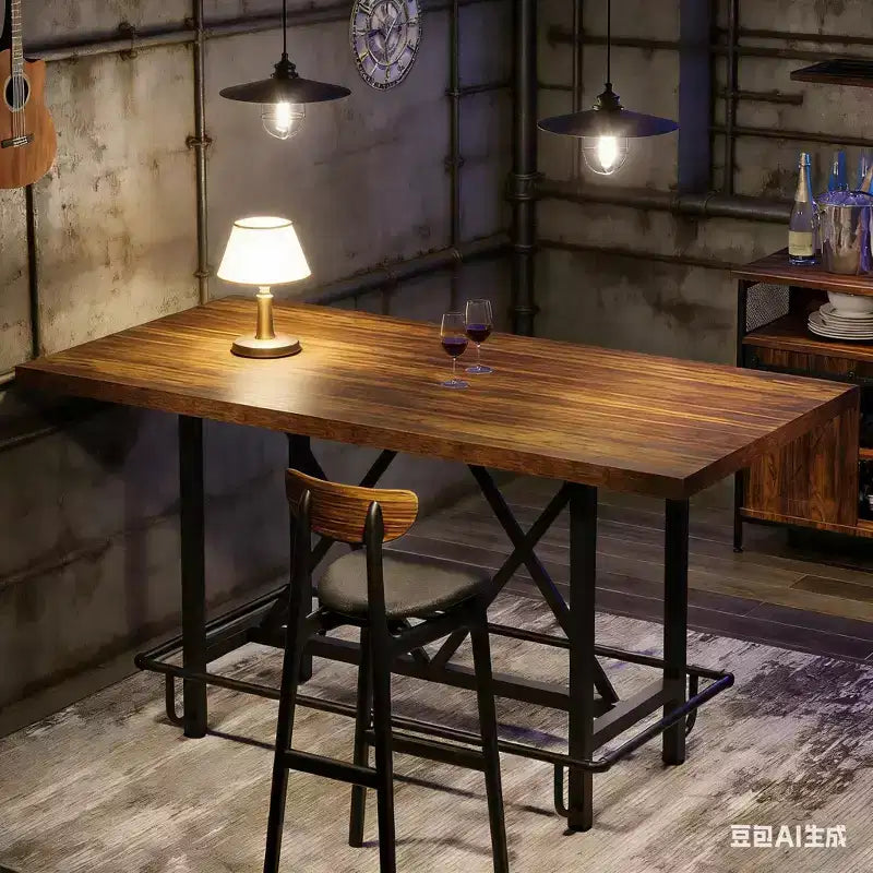 Table de bar, Table de bar de pub de ferme hauteur comptoir (sans repose-pieds)