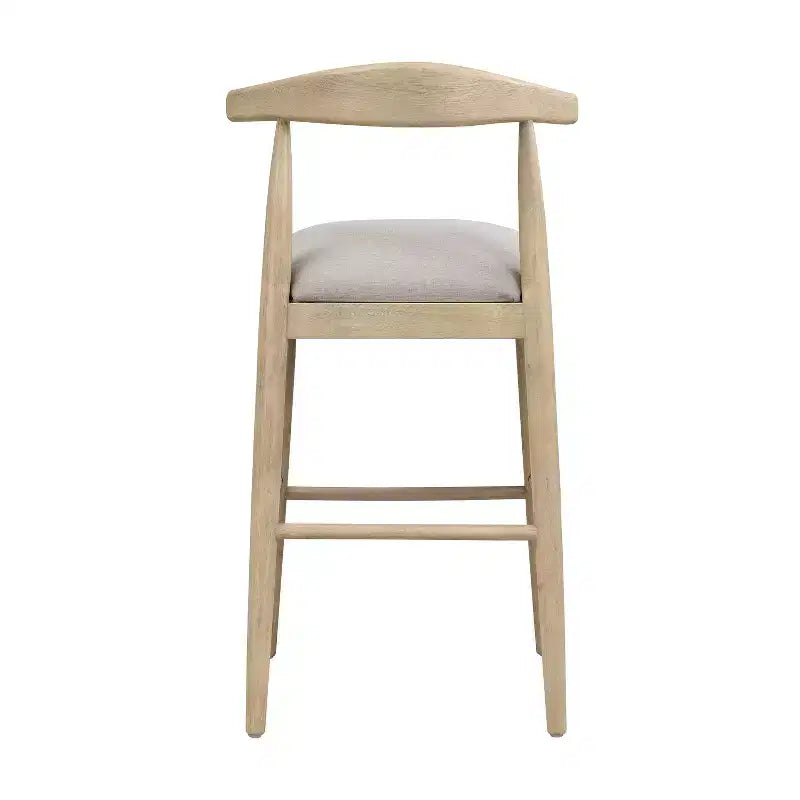 Christopher Knight Home Nyra Tabourets de bar rembourrés en bois d'hévéa de style Mid-Century (Lot de 2)
