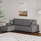 Canapé d'angle modulable en L avec pouf, canapé nuage moelleux en éponge livré en boîte, aucun assemblage requis, rembourré moderne pour salon