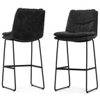 Tabouret de bar Thalia Mid-Century (lot de 2) en similicuir végane