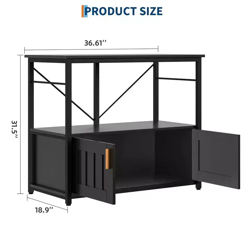Meuble et support d'aquarium, Cadre en métal robuste avec étagère en bois pour aquariums, terrariums de tortues et de reptiles pour salon et salle à manger
