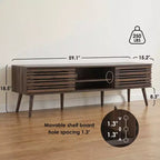 JVNOXK Meuble TV moderne d'inspiration médiévale, adapté aux téléviseurs de moins de 70 pouces, avec compartiments de rangement Meuble TV effet bois, pour le salon