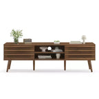 JVNOXK Meuble TV moderne d'inspiration médiévale, adapté aux téléviseurs de moins de 70 pouces, avec compartiments de rangement Meuble TV effet bois, pour le salon
