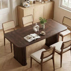 Table à manger rectangulaire de 62 pouces pour 6 à 8 personnes, grande table de cuisine avec base quadrillée pour salle à manger, salon, bureau