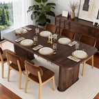 Table à manger rectangulaire de 62 pouces pour 6 à 8 personnes, grande table de cuisine avec base quadrillée pour salle à manger, salon, bureau