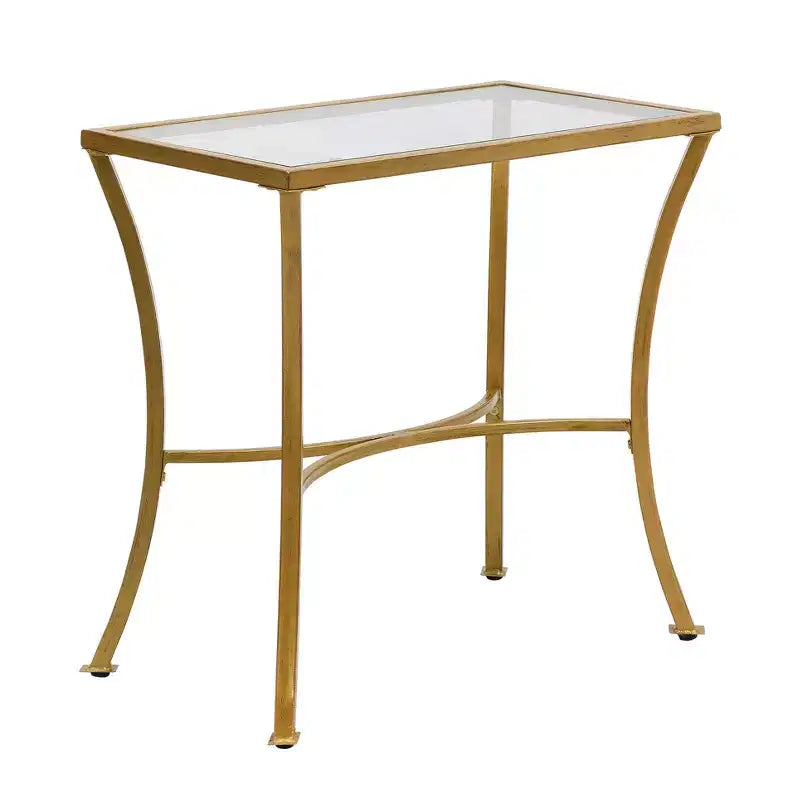 Table d'appoint ronde en métal nickel antique HomeRoots 24