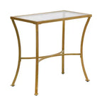 Table d'appoint ronde en métal nickel antique HomeRoots 24