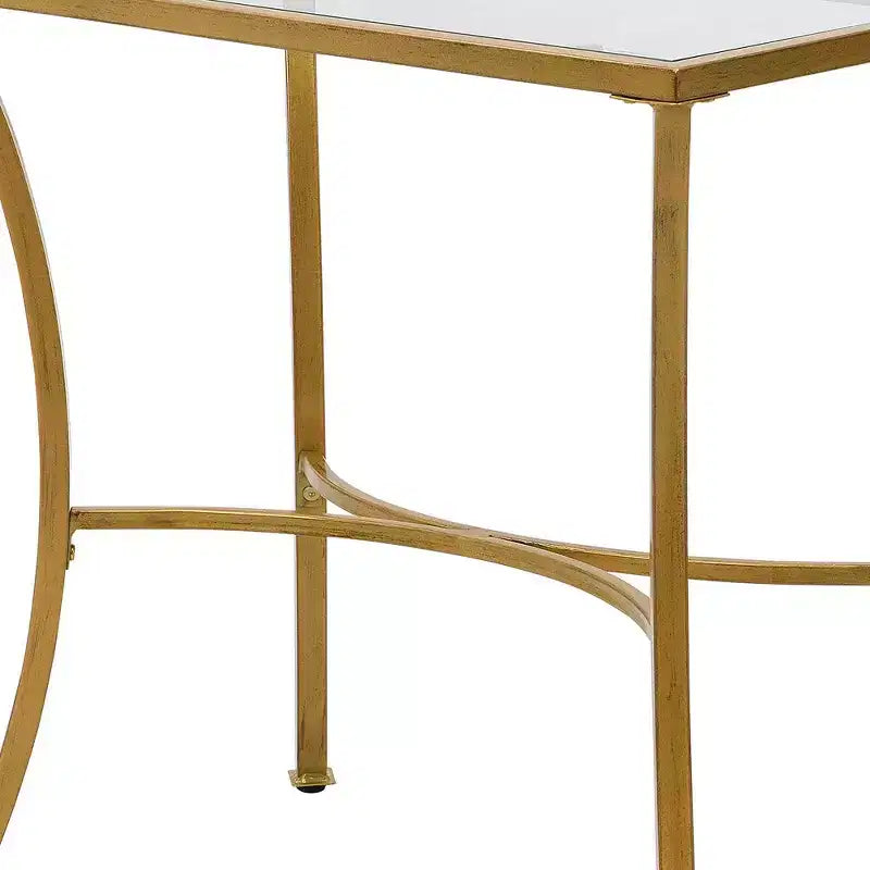 Table d'appoint ronde en métal nickel antique HomeRoots 24