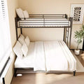 GDFStudio Navagio Metal Bunk Bed with Pull-Out Bed