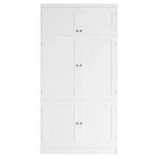 GDFStudio Hallie Grand garde-manger de cuisine style Shaker avec 2 prises de courant, étagères réglables et étagères de porte