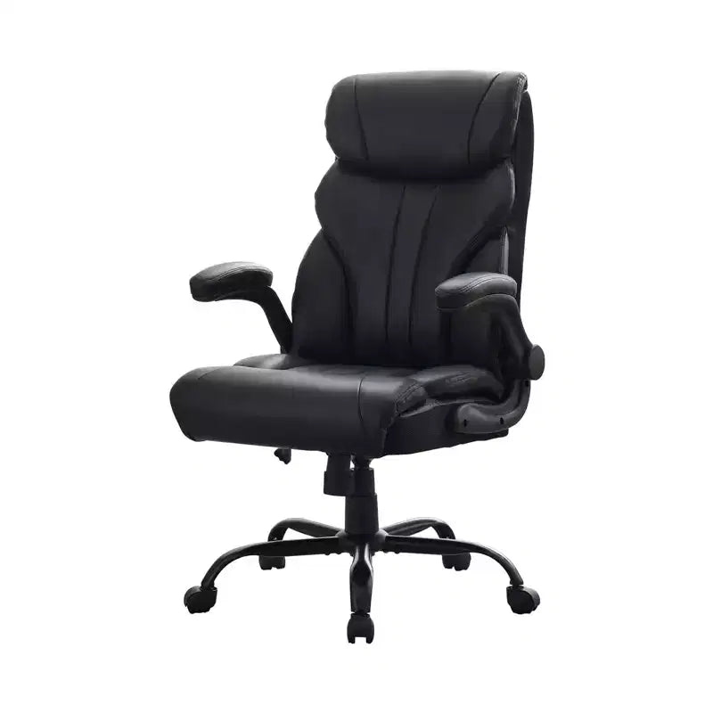 Chaise de bureau, fauteuil de direction ergonomique en cuir avec repose-pieds, grande taille, 227 kg