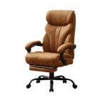 Chaise de bureau, fauteuil de direction ergonomique en cuir avec repose-pieds, grande taille, 227 kg