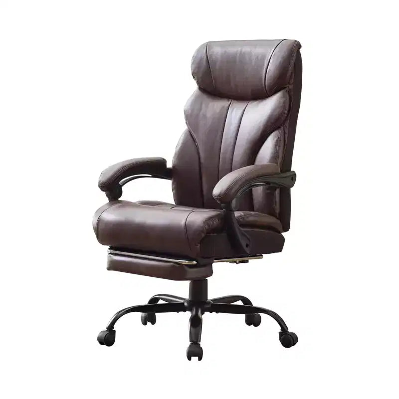 Chaise de bureau, fauteuil de direction ergonomique en cuir avec repose-pieds, grande taille, 227 kg