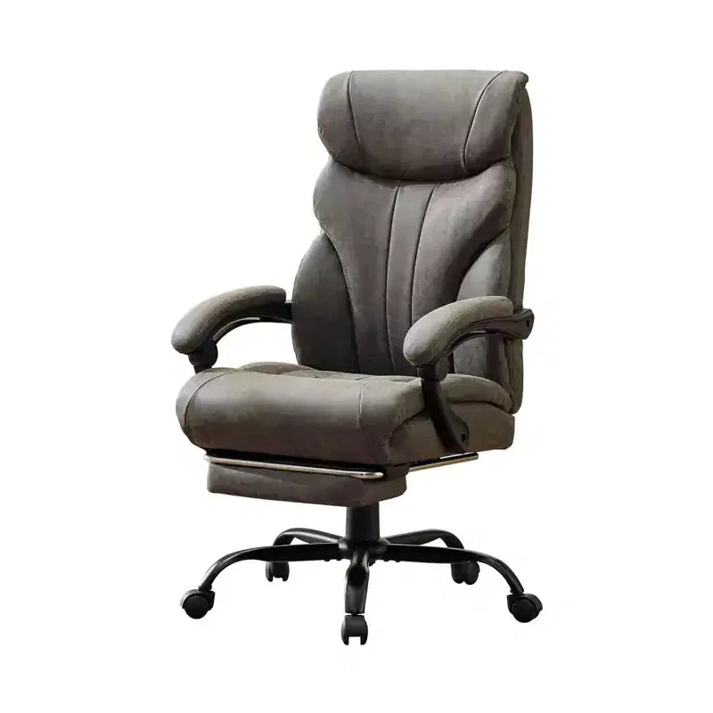 Chaise de bureau, fauteuil de direction ergonomique en cuir avec repose-pieds, grande taille, 227 kg