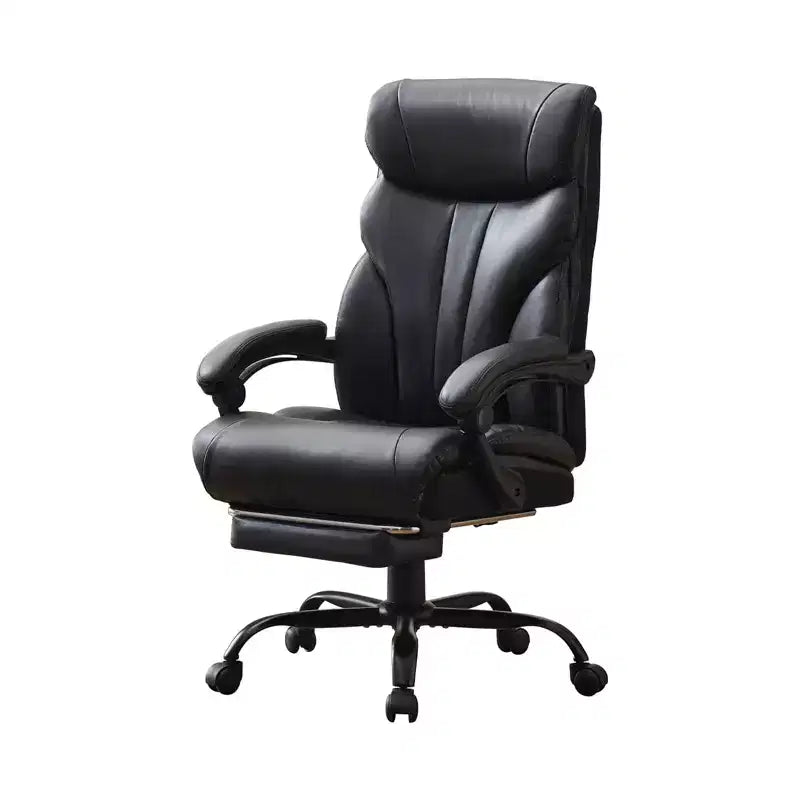 Chaise de bureau, fauteuil de direction ergonomique en cuir avec repose-pieds, grande taille, 227 kg