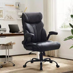 Chaise de bureau, fauteuil de direction ergonomique en cuir avec repose-pieds, grande taille, 227 kg