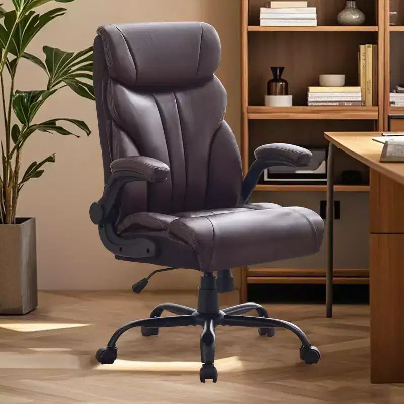 Chaise de bureau, fauteuil de direction ergonomique en cuir avec repose-pieds, grande taille, 227 kg