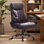 Chaise de bureau, fauteuil de direction ergonomique en cuir avec repose-pieds, grande taille, 227 kg