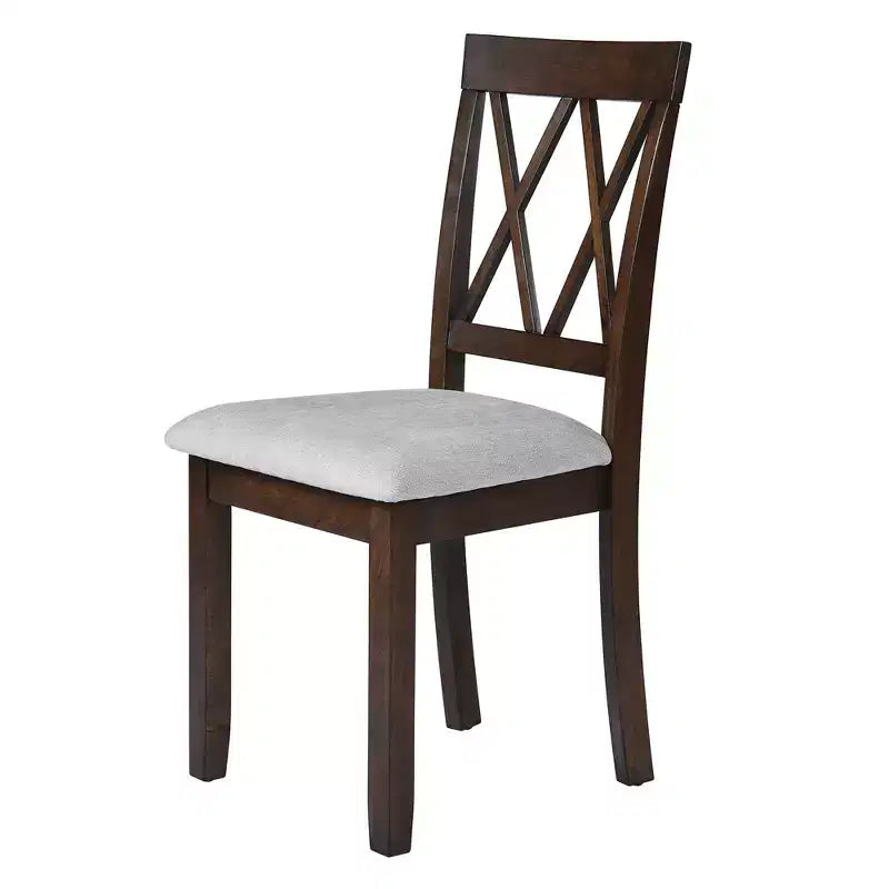 Ensemble table à manger extensible avec 2 chaises rembourrées, idéal pour les espaces compacts, dimensions de 70,9x74,9cm à 116x74,9cm