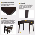 Ensemble table à manger extensible avec 2 chaises rembourrées, idéal pour les espaces compacts, dimensions de 70,9x74,9cm à 116x74,9cm