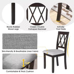 Ensemble table à manger extensible avec 2 chaises rembourrées, idéal pour les espaces compacts, dimensions de 70,9x74,9cm à 116x74,9cm