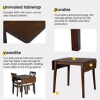 Ensemble table à manger extensible avec 2 chaises rembourrées, idéal pour les espaces compacts, dimensions de 70,9x74,9cm à 116x74,9cm