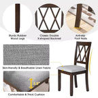 Ensemble table à manger extensible avec 2 chaises rembourrées, idéal pour les espaces compacts, dimensions de 70,9x74,9cm à 116x74,9cm